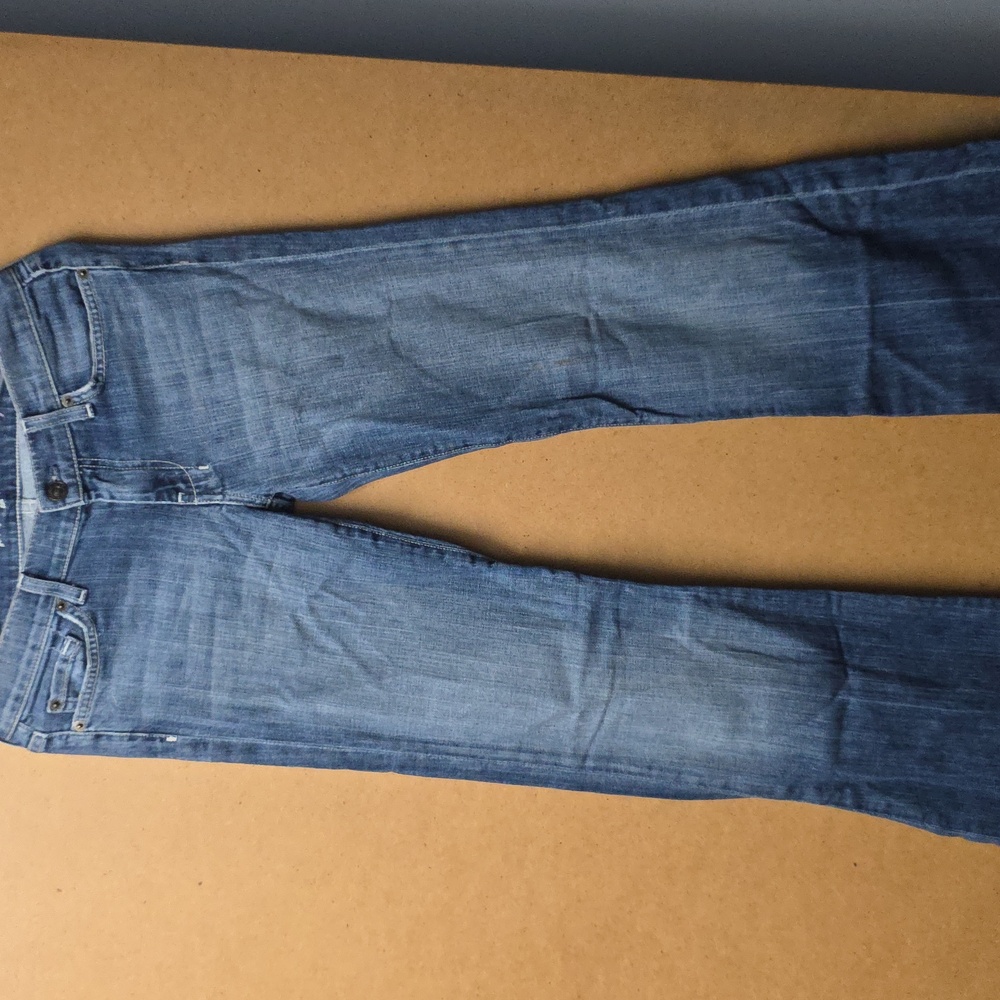 7 For All Mankind Dojo blue jeans rhinestone pocket - Picture 7 of 7